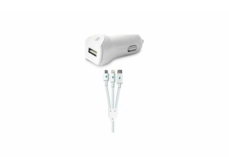 АЗУ 2.1A, кабель 3 в 1 (8 pin, Micro USB, Type C)